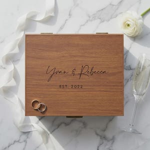 Personalized Engraved Wooden Gift Box: Rustic Keepsake Box image 6