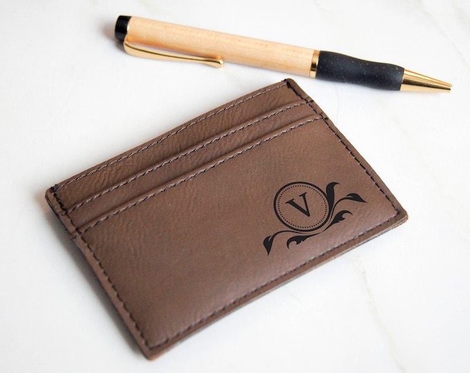Money clips, Personalized Money clips, Leatherette Money clips, Engraved Leather Money clips