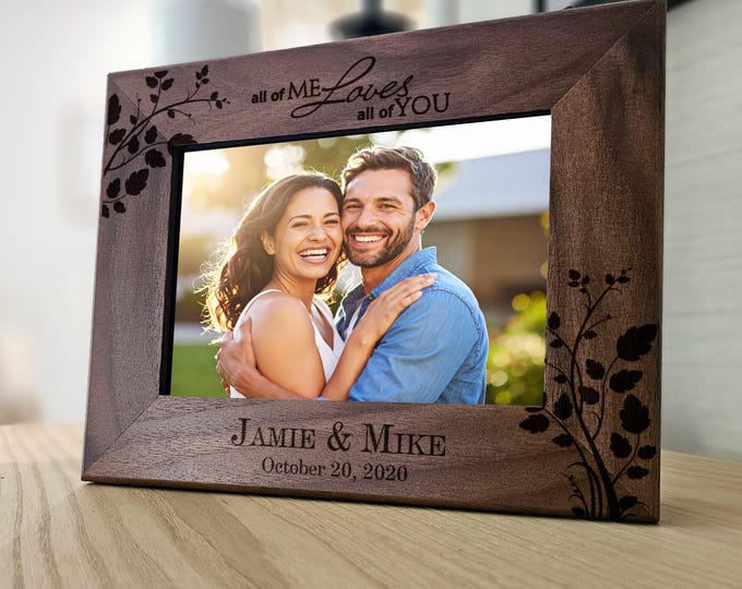 Personalized engraved frame, Customized picture frame for Couples, Wedding Gift, Anniversary Gift, Couples Gift, Home Decor