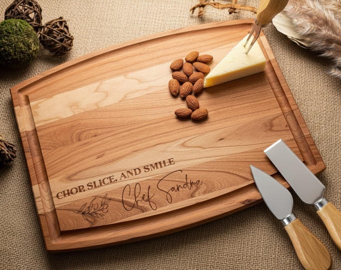 Personalized Cutting Board, Custom Engraved Charcuterie Board, Gift for Chef, Food Lover Gift, Gift for Mom, Grandma Gift, Kitchen Gift