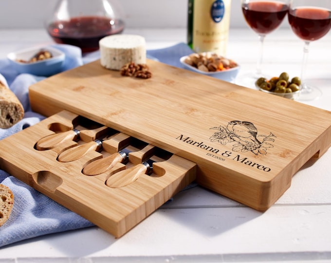 Personalized Charcuterie Board – Birds Themed: Custom Engraved  Cheese Board, Housewarming, Kitchen Decor, Bird watcher, Couple Gift