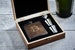 Personalized Flask, Personalized Flask Set with Shot Glasses , leatherette gift box with flask, Groomsman Gifts, Best man Gifts