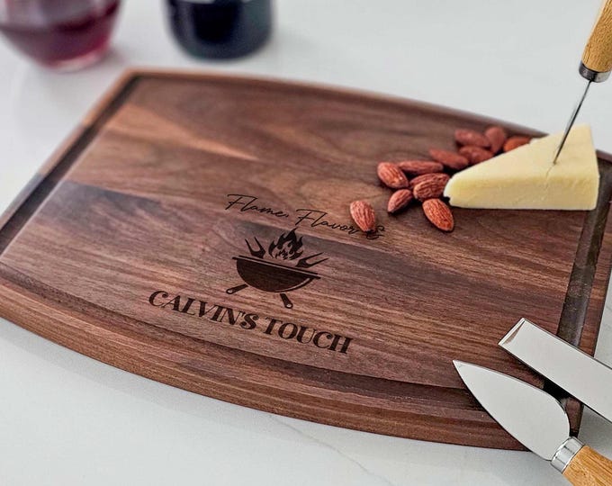 Personalized cutting board – Custom Engraved BBQ Board: Ultimate Father's Day Grill Gift, Outdoor Kitchen Decor & Culinary Art for Dad