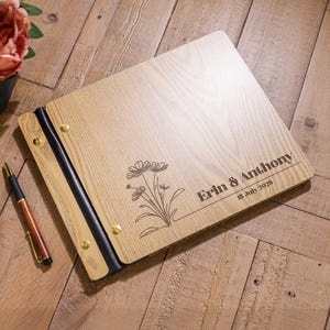Personalized Wedding Guest book, Wedding Reception Album, Wedding Decor, Wooden Guestbook, Photo Wedding Album, Wedding Keepsake