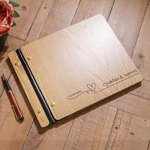 Personalized Wedding Guest book, Wedding Reception Album, Wedding Decor, Wooden Guestbook, Photo Wedding Album, Wedding Keepsake