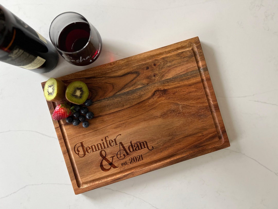 Oneofakind Cutting Board, Personalized Acacia Cutting Board