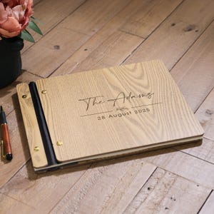 Personalized Wedding Guest book, Wedding Reception Album, Wedding Decor, Wooden Guestbook, Photo Wedding Album, Wedding Keepsake