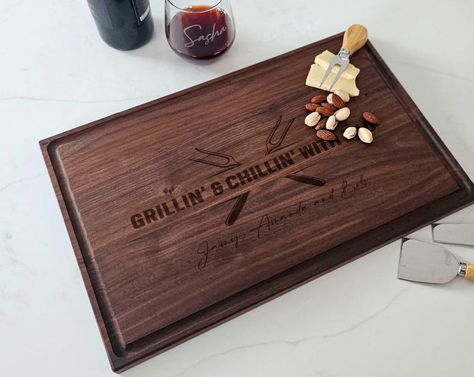 Personalized Charcuterie Board – Dad Grill Master: Custom Cutting Board | BBQ Lovers, Father's Day, Gift For Him, Grilling, Best Dad Ever