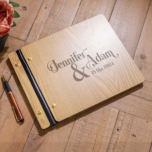 Personalized Wedding Guest book, Wedding Reception Album, Wedding Decor, Wooden Guestbook, Photo Wedding Album, Wedding Keepsake