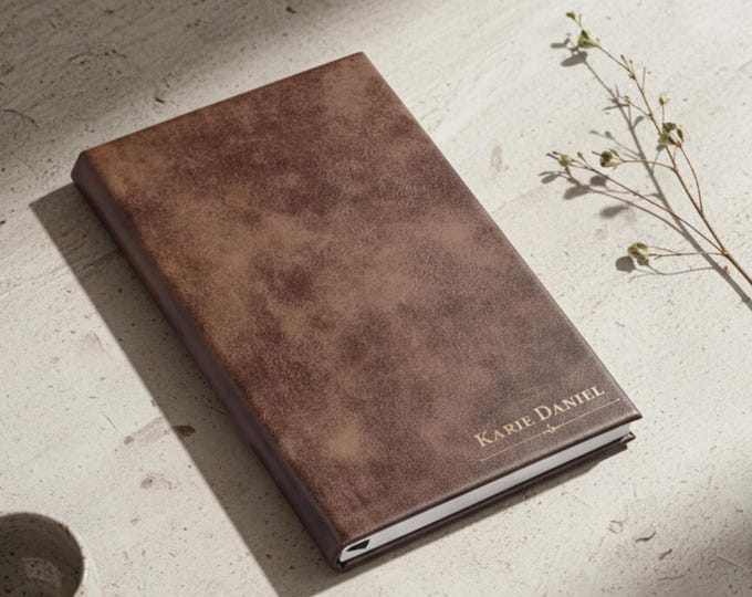 Personalized Journal, Custom Engraved Leatherette Notebook – An Ideal Birthday Gift for Coworkers, Retirees, Fathers, Husbands, and Bosses.