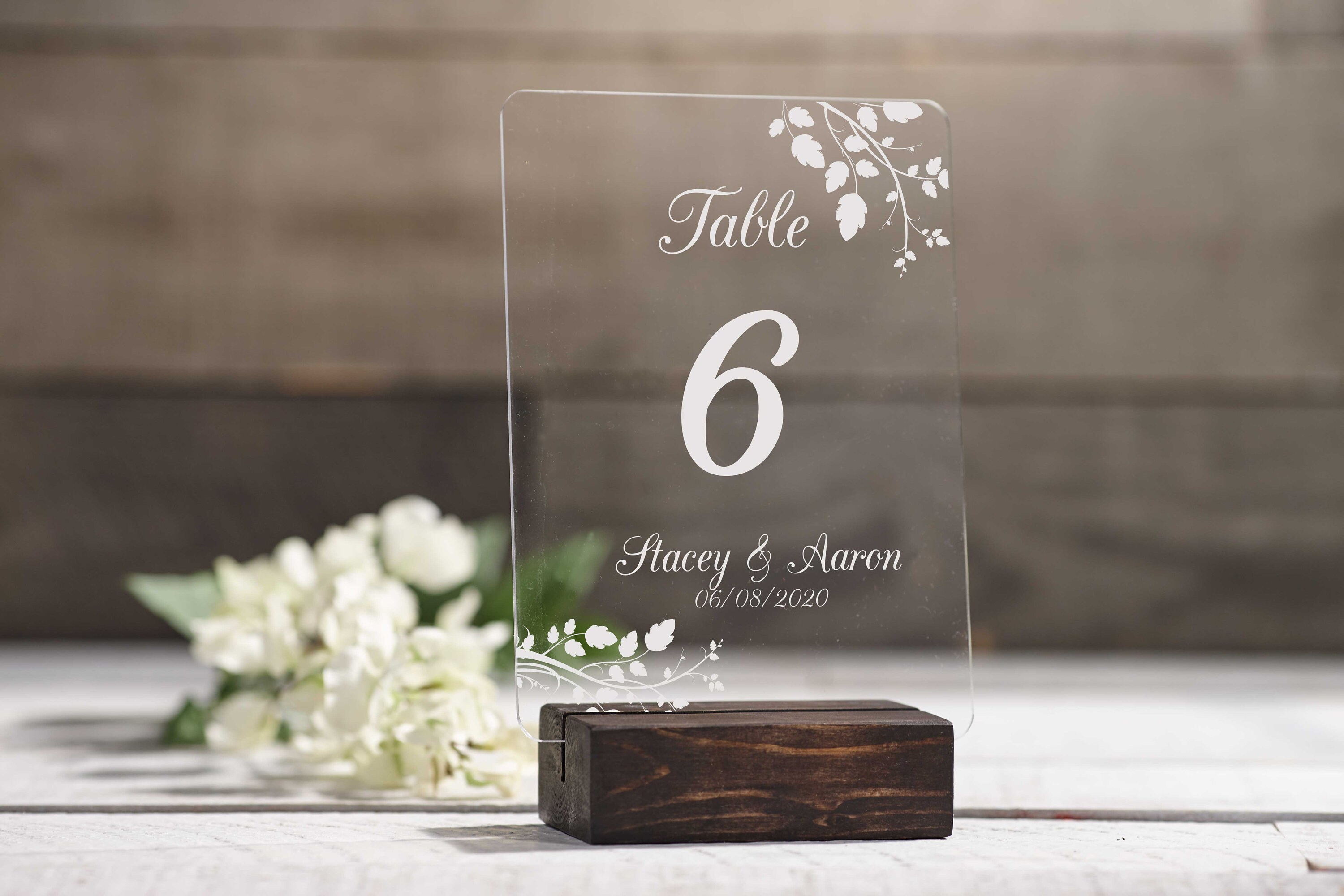 Personalized table number, Acrylic Table numbers, Wedding Signs, Rustic
