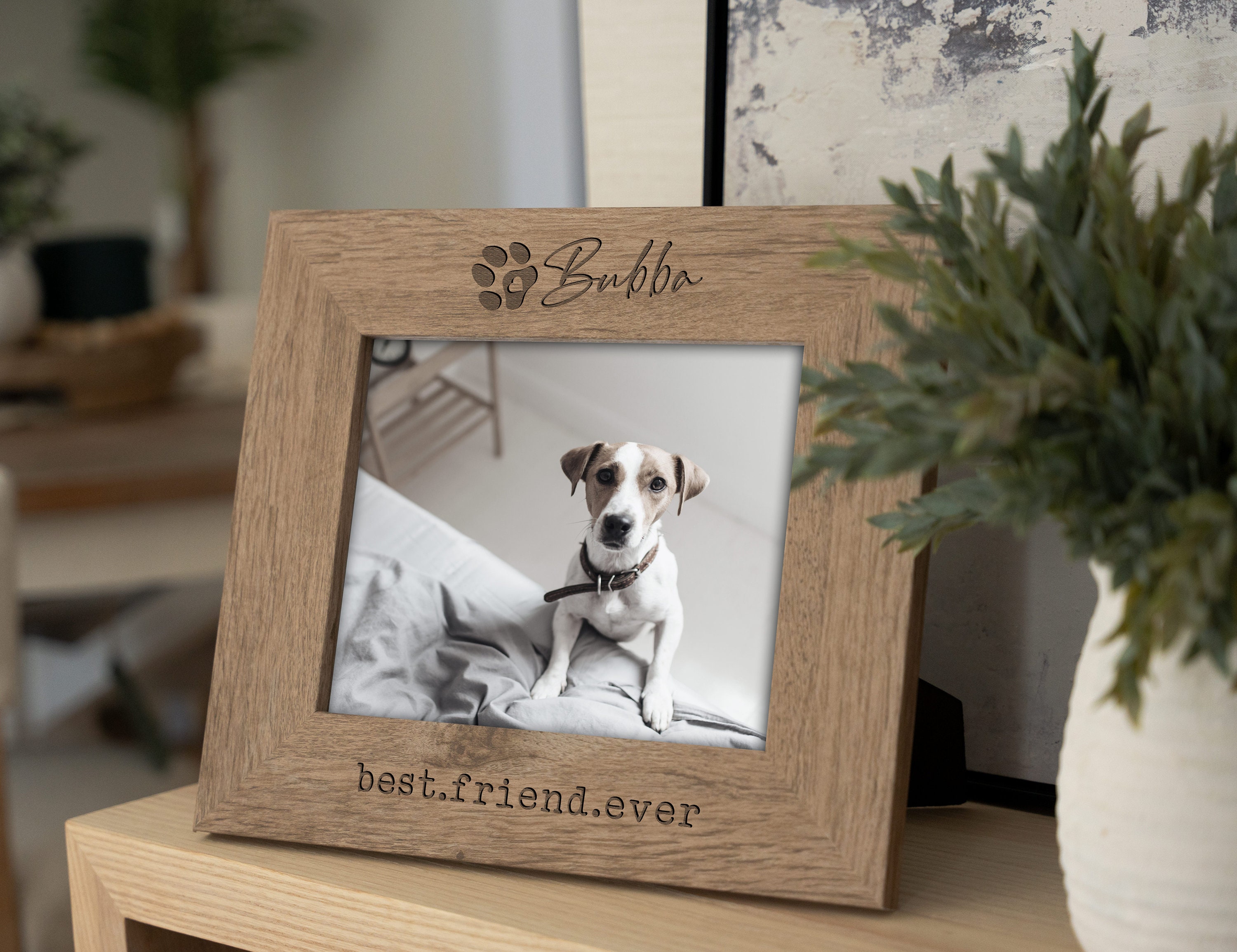 Personalized engraved frame, Custom photo frame, Frame for Pet, Paw Pet