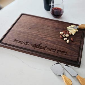 Personalized Cutting Board, Customized Charcuterie Board: Shark Themed, Funny Gift, Shark Board Wedding Gift, Anniversary Gift, Hosting Gift