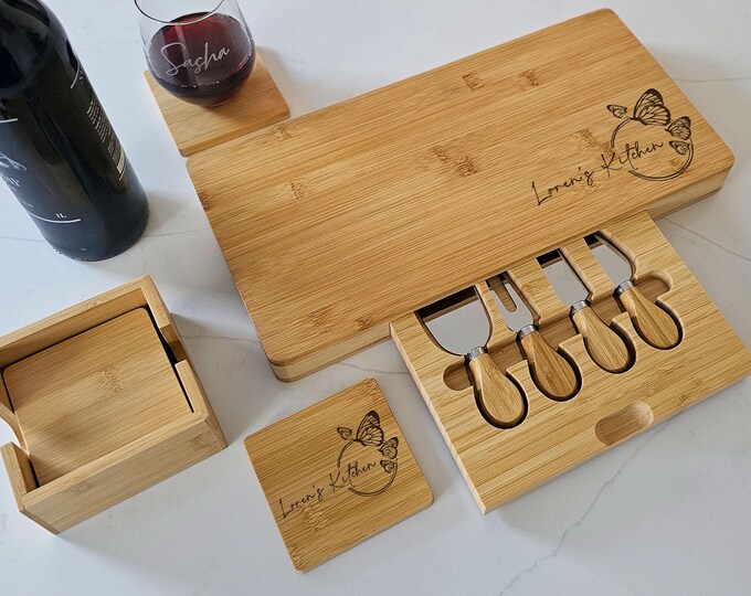 Personalized Charcuterie Board – Butterfly Theme: Custom Engraved  Cheese Board, Gift for Mom. Grandma, Birthday, Kitchen Decor