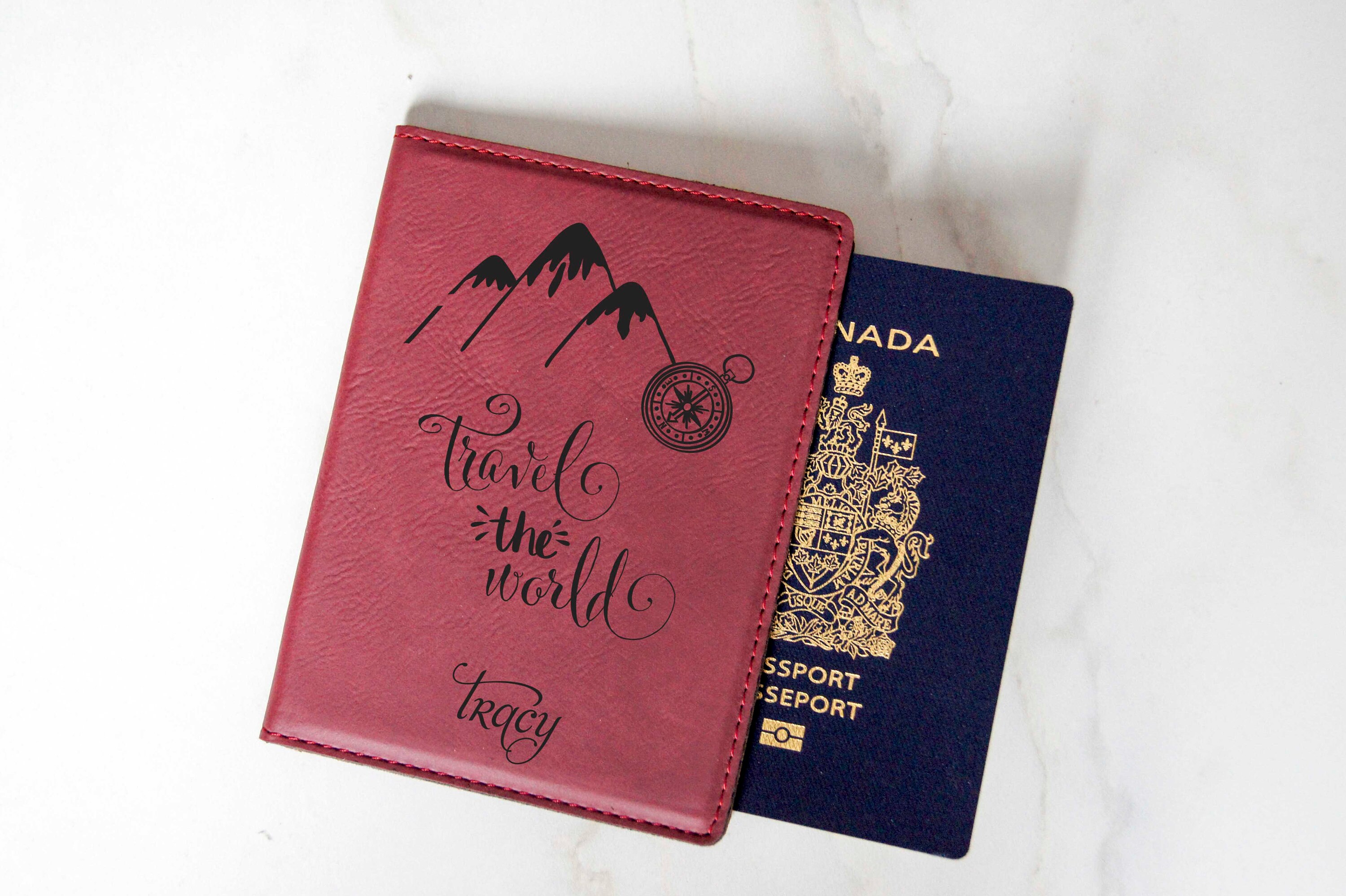 Custom Passport Cover, Personalized Passport Holders, Engraved Passport Cover, Leatherette