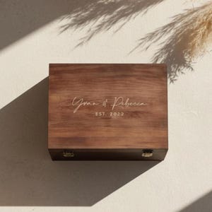 Personalized Engraved Wooden Gift Box: Rustic Keepsake Box image 9