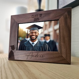 Custom Picture Frame, Graduation Gift, Personalized Picture Frame, Customized Wood Frame, College Graduation, School Graduation Gift