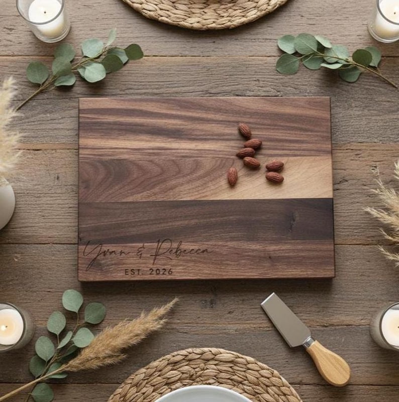 Personalized cutting board, Custom cutting board, Engraved cutting board, Wedding gifts, Gifts for the couple, Christmas gifts Bild 10