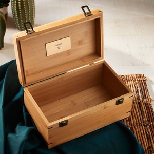 Personalized wooden gift box, Engraved Name Box, Wooden Keepsake box, Groomsman gift box, Rustic Gift Box, Christmas gift box image 6