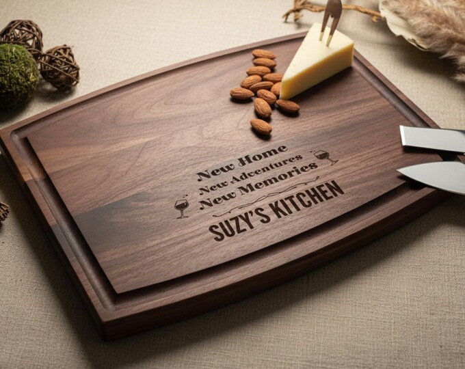 Personalized Cutting Board, New Home Gift: Custom Engraved Charcuterie Board | Birthday, Anniversary, Hosting, Kitchen Gift