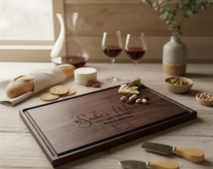 Personalized Cutting Board, Chef Gift: Custom engraved charcuterie  board, Gift for her, kitchen Decor, Gift for Mom, grandma Gift
