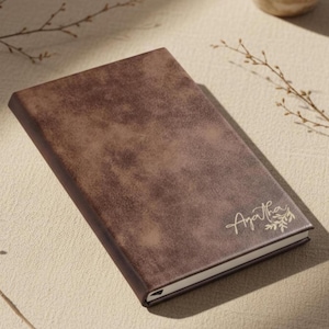 Carnet de notes personnalisé, journal en similicuir gravé personnalisé, cadeau monogrammé, gravé, doublé et similicuir personnalisé pour patron ou ami
