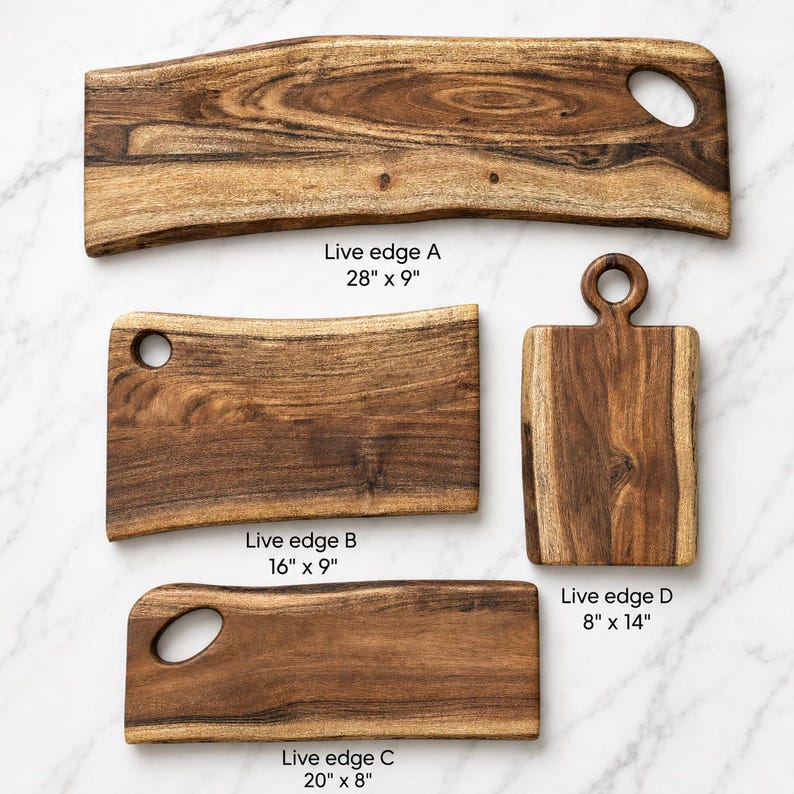 Personalized live edge cutting board, custom laser engraved board, housewarming gift, Gift for the couple, wedding gift, Christmas gift bild 4