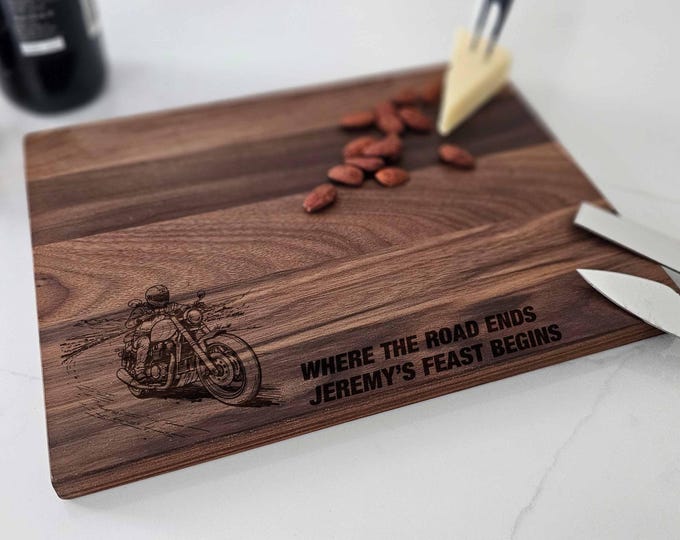 Personalized Charcuterie Board – Motorcycle Biking: Custom Cutting Board | Bikers Club, Harley, Bike Enthusiasts, Father's Day, Gift For Him