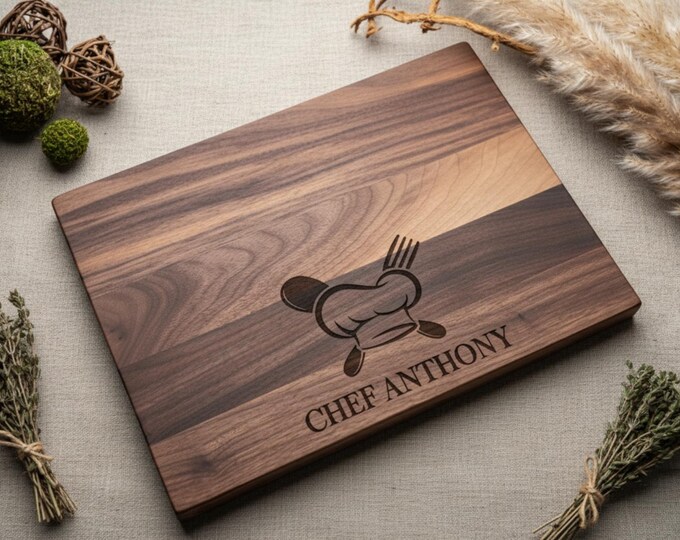 Personalized Charcuterie Board: Laser Engraved Walnut, Cherry, or Acacia