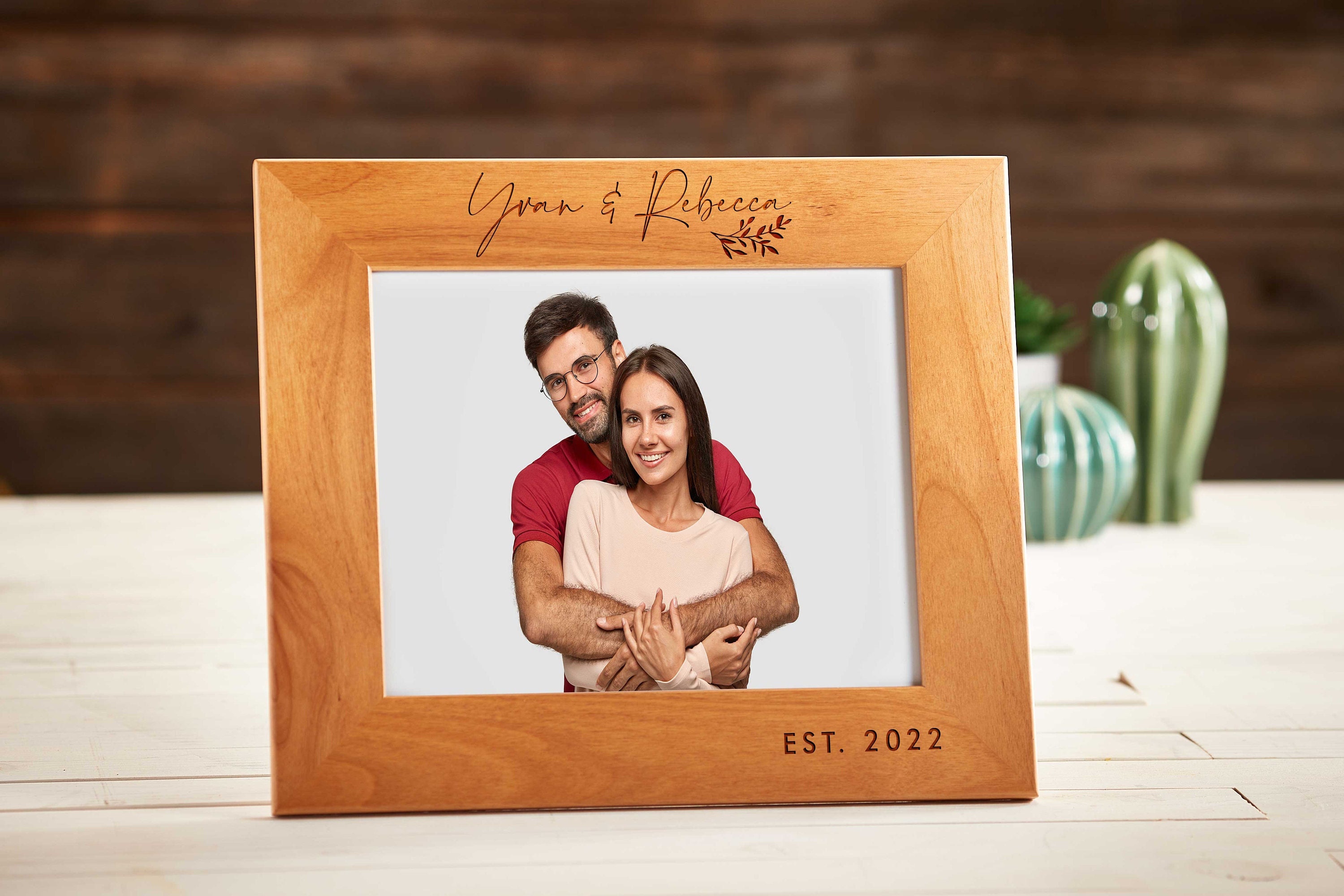 Personalized engraved frame, Custom photo frame, Valentine gifts, Gifts for couple,