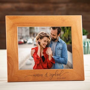 Personalized Image Frame, Custom Engraved Wooden Image Frame, Frame for Couples, Valentine gifts, Wedding gifts, Anniversary Gift