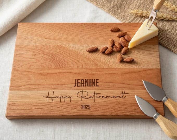 Personalized Charcuterie Board – Retirement: Custom Cutting Board | Retirement Party, Appreciation Gift, Retiree, Coworker, Employee Goodbye