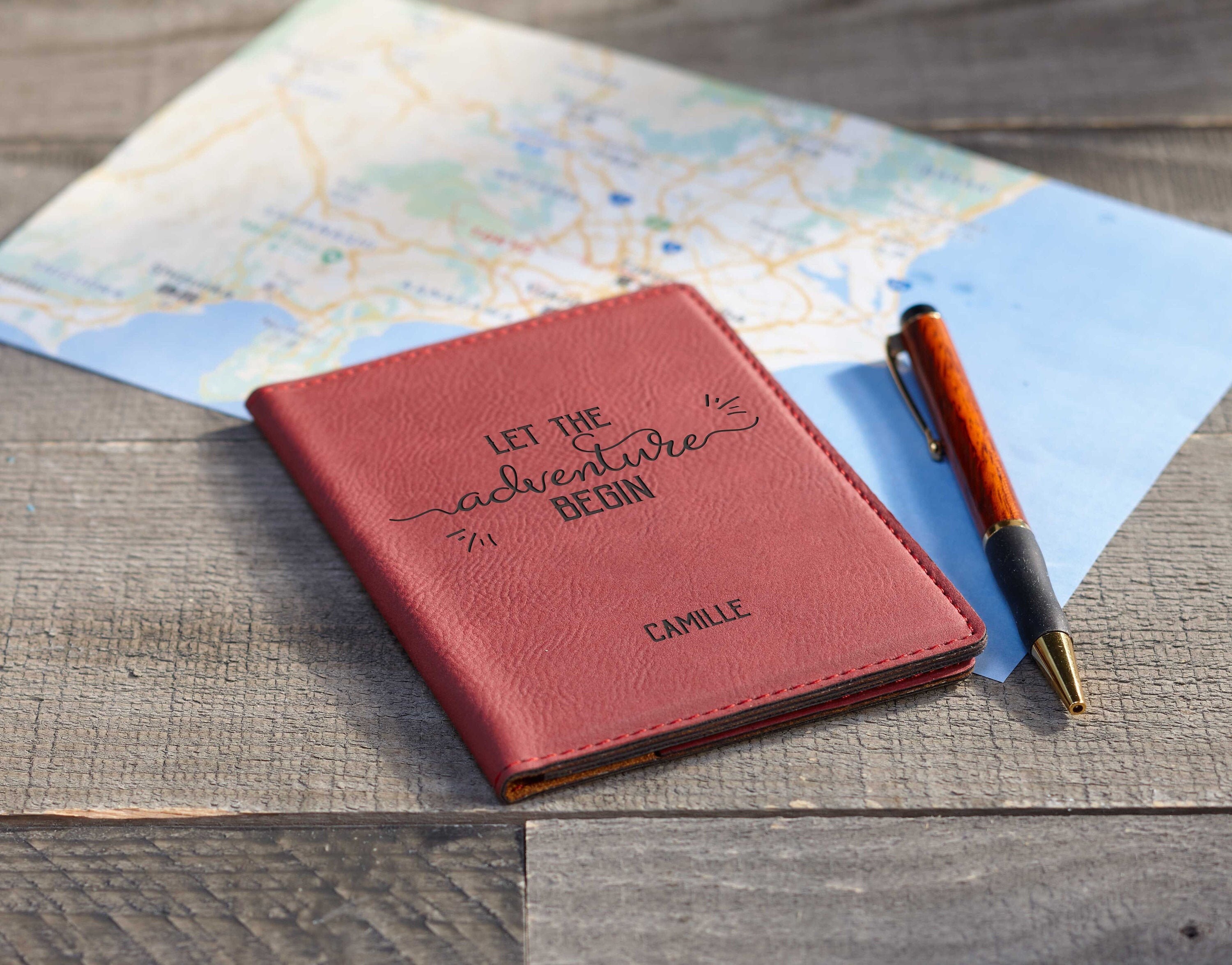 Custom Passport Cover, Personalized Passport Holders, Engraved Passport Cover, Leatherette