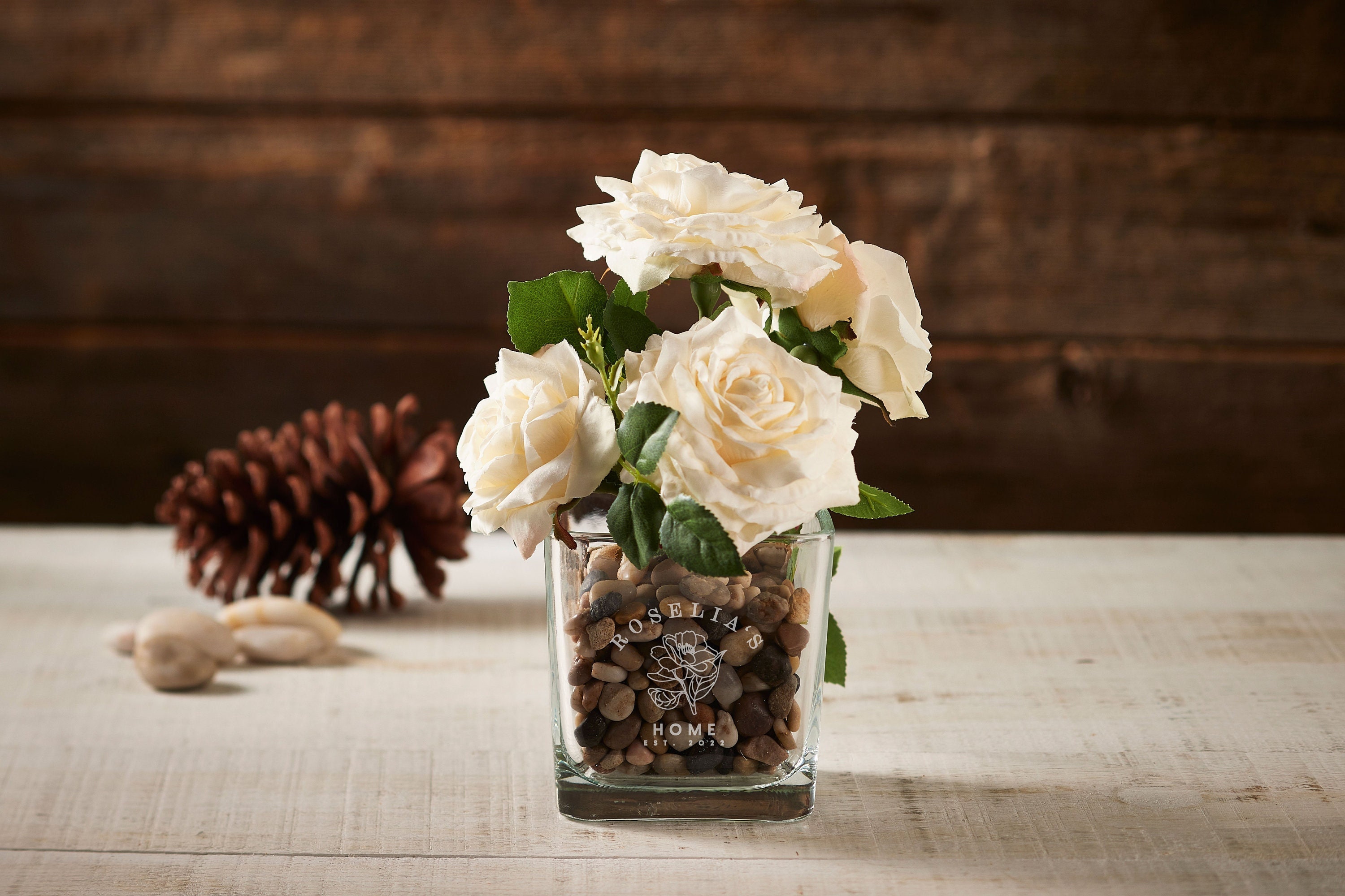 Personalized Vase, Table Décor Vase , Custom Vase, Engraved Flower Vase