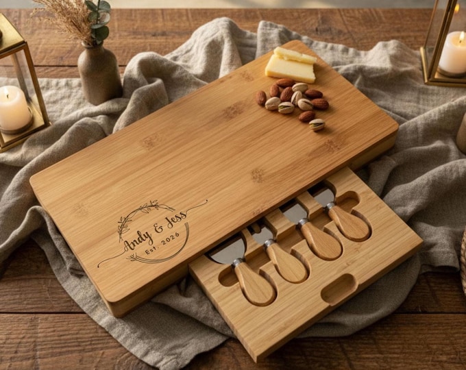 Personalized Charcuterie Board for the Couples – Custom Engraved  Cheese Board, Housewarming Gift