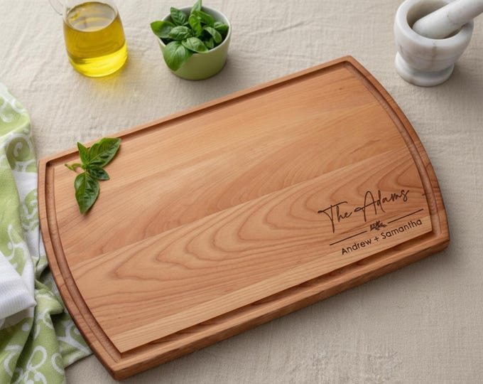 Personalized Cutting Board, Customized Charcuterie Board: Wedding, Housewarming, Anniversary, Engagement, Couple, and Christmas Gift