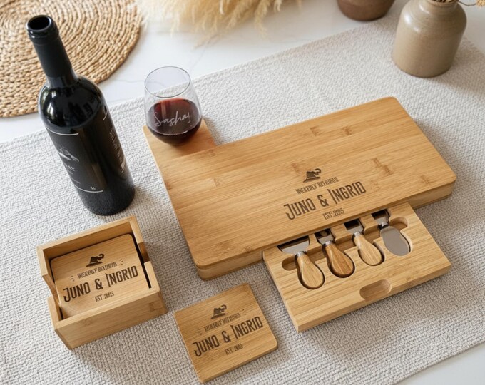 Personalized Bamboo Charcuterie Board, Wicked: Gift for Couples - Wedding Gift, Anniversary Present, Kitchen Gift, Engagement Gift
