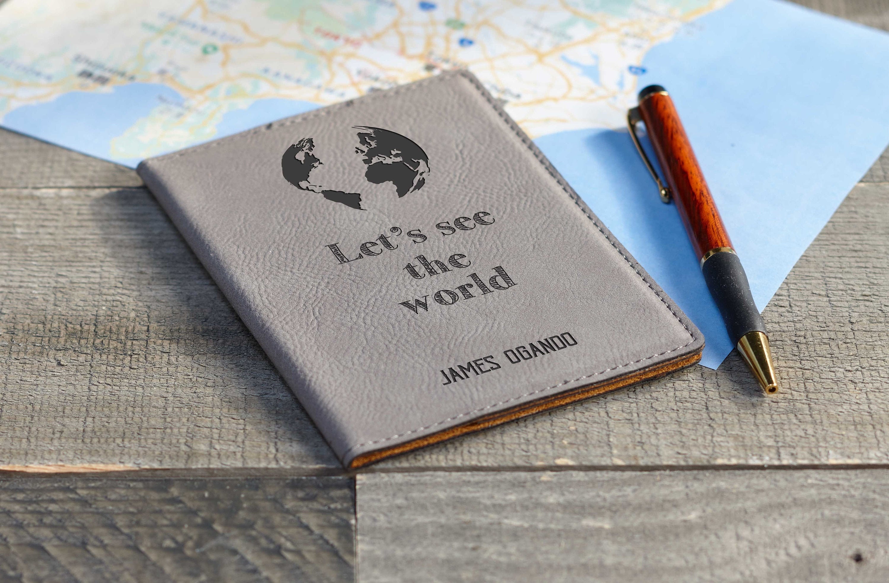 Custom Passport Cover, Personalized Passport Holders, Engraved Passport