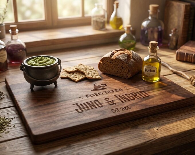 Personalized Engraved Cutting Board, Wicked: Custom Engraved Charcuterie Board, Gift for Couples, Wedding Gift, Kitchen Gift, Hosting Gift