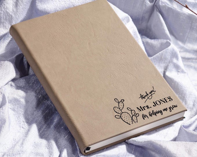 Personalized Journal for Teacher - Custom Engraved Notebook: Teacher Appreciation, Tutor, Office Supplies, Desk Accessories, Stationery Gift