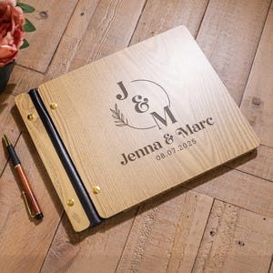 Personalized Wedding Guest book, Wedding Reception Album, Wedding Decor, Wooden Guestbook, Photo Wedding Album, Wedding Keepsake