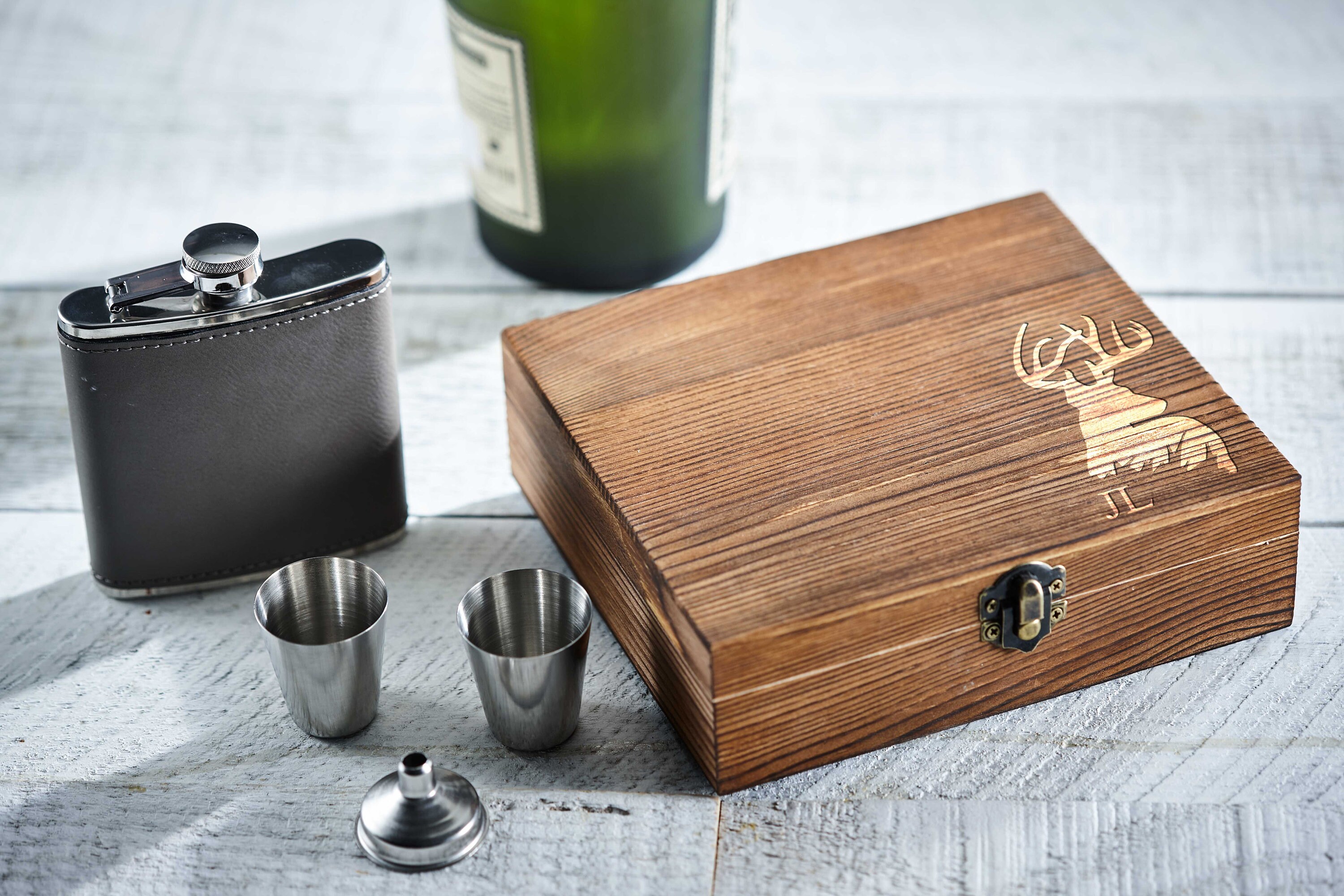 Personalized Flask, Personalized Flask Set with Shot Glasses