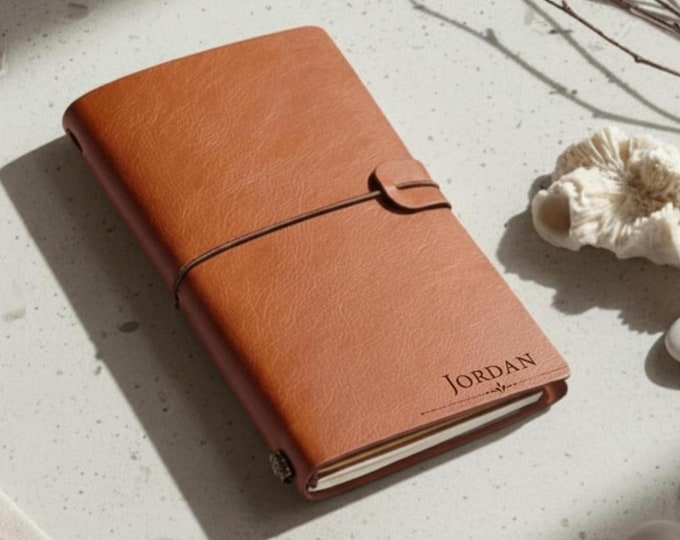 Personalized Journal, customized leatherette journal, Monogrammed journal, Engraved leather journal, lined journal, Personalized notebook