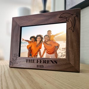 Custom Picture Frame, Coastal Themed, Personalized Picture Frame, Customized Wood Photo Frame, Coastal Decor Gifts, Beach House Gift