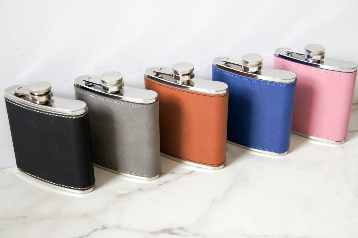 Personalized Flasks, Groomsmen Wedding Gift, Best Man Leather Flasks