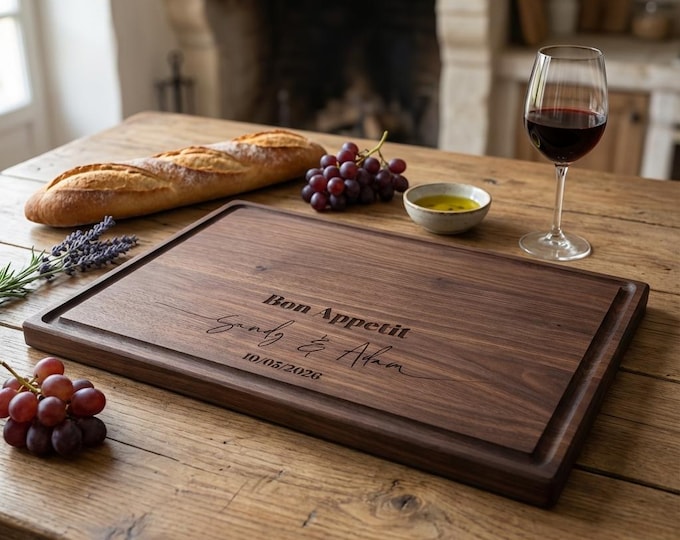 Personalized Cutting Board, Couples Gift: Custom Charcuterie Board, Foodie Couple, Chef Gift, Housewarming Gift, Wedding Gift, Hosting Gift