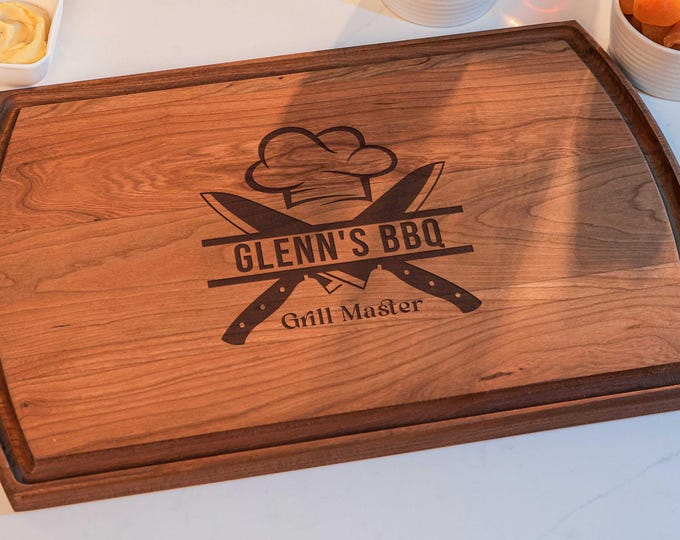 Personalized Charcuterie Board – BBQ Chef: Custom Cutting Board | Grill Master, Grilling Gift, Barbeque Tools, Customized Kitchen Decor