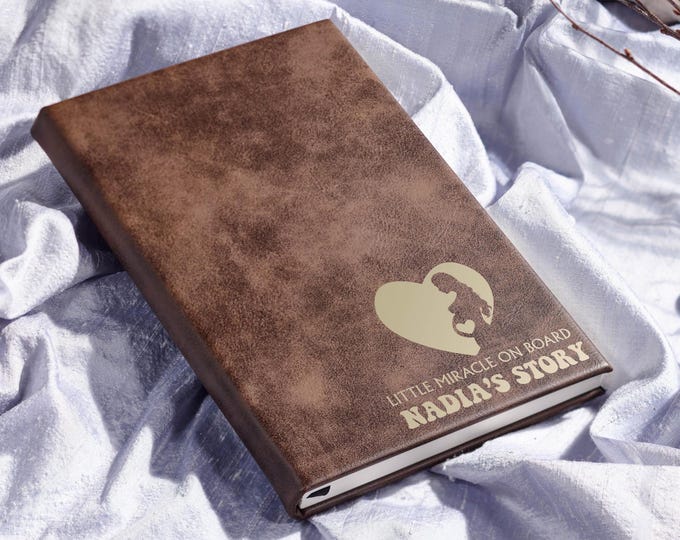 Personalized Journal For Pregnant Ladies - Custom Engraved Notebook: Pregnancy Diary, First-time Mom, New Baby Gift, Newborn, Mothers, Women