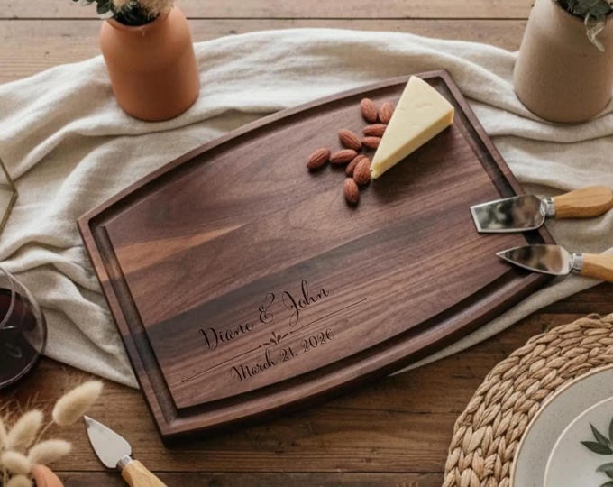 Personalized Housewarming cutting board - Custom Engraved Charcuterie Board, Wedding, Anniversary, Host Gift