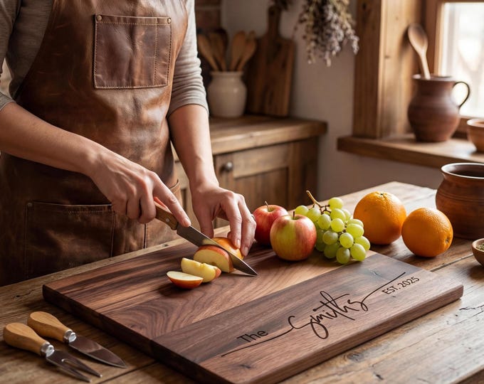 Personalized Cutting Board For The Couple - Customized Charcuterie Board, Wedding, Housewarming, Engagement, Anniversary Gift